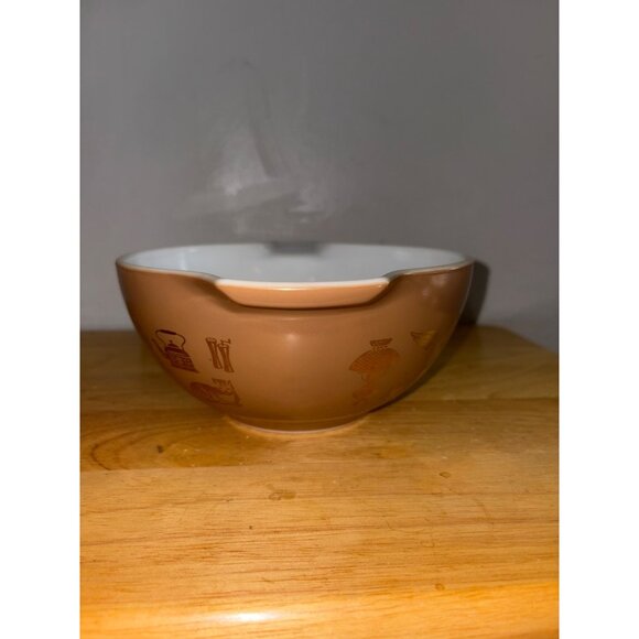 Vintage 4 Quart Pyrex Early Americana Cinderella Bowl 444 Handles #26 Bowl Dish - Picture 2 of 9